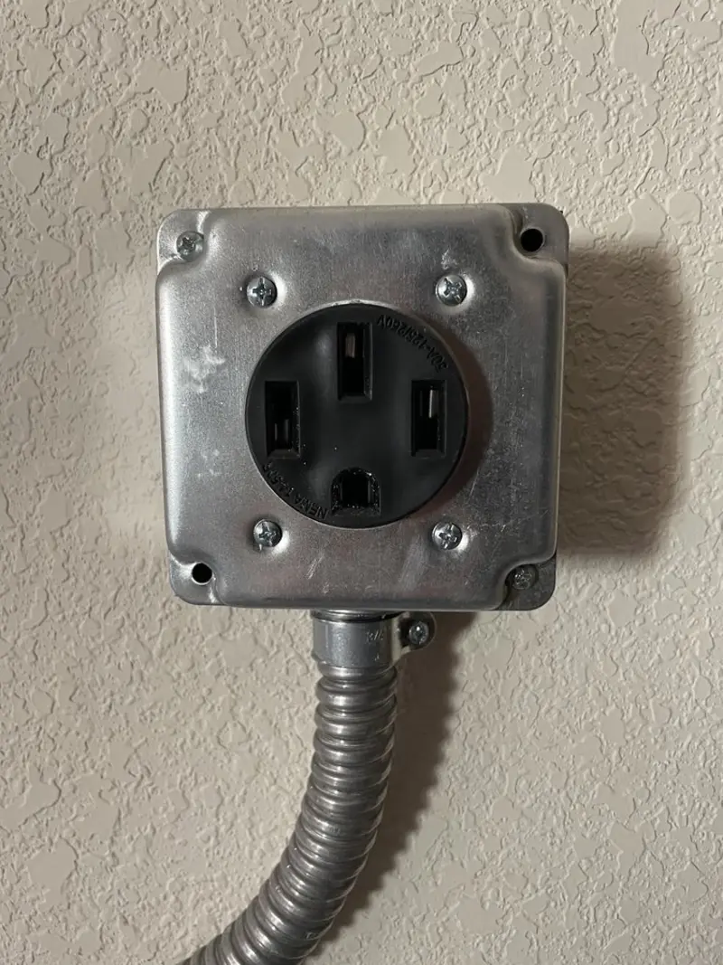 NEMA 14-50 outlet installed for Electrical Panel Upgrade in Newport Beach